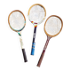 3 vintage wooden tennis rackets