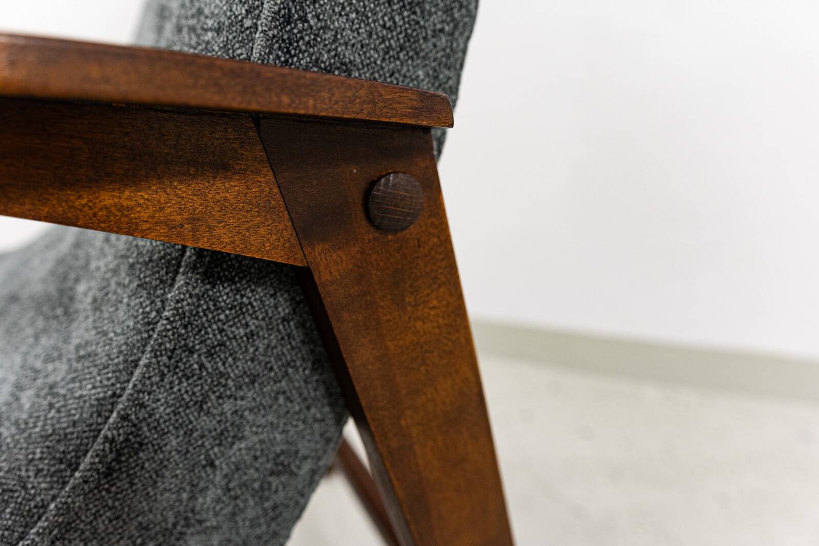 Mid-Century Grey Armchair, 1960's, Poland