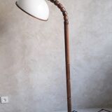 Dutch design wooden floor lamp by Steinhauer