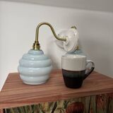 Pair of Art Deco swan neck wall lights