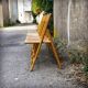 Set of 4 folding chairs in beech and caning by Habitat, 1980s.