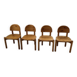 Set of 4 Daumiller pine chairs