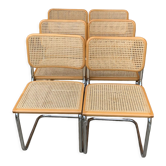 6 Cesca chairs by Marcel Breuer