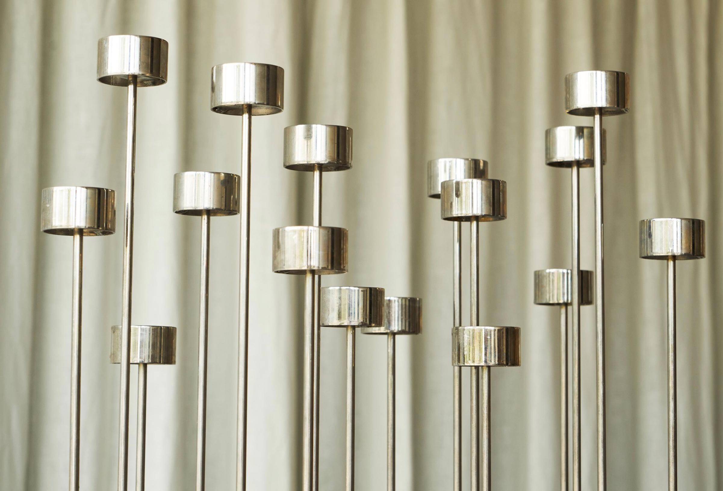Pair of large candle holders by Tommy Larsen from the 1990s.