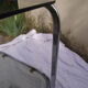 70s bedside table in smoked glass and chrome metal