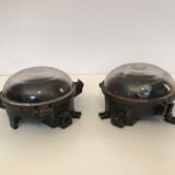 Paire anciennes appliques plafonnier hublot usine
