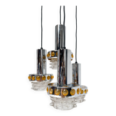 Solid Cascade chandelier with 4 lights, 1970s