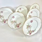 6 Assiettes plates Baltimore Rose de Haviland Limoges