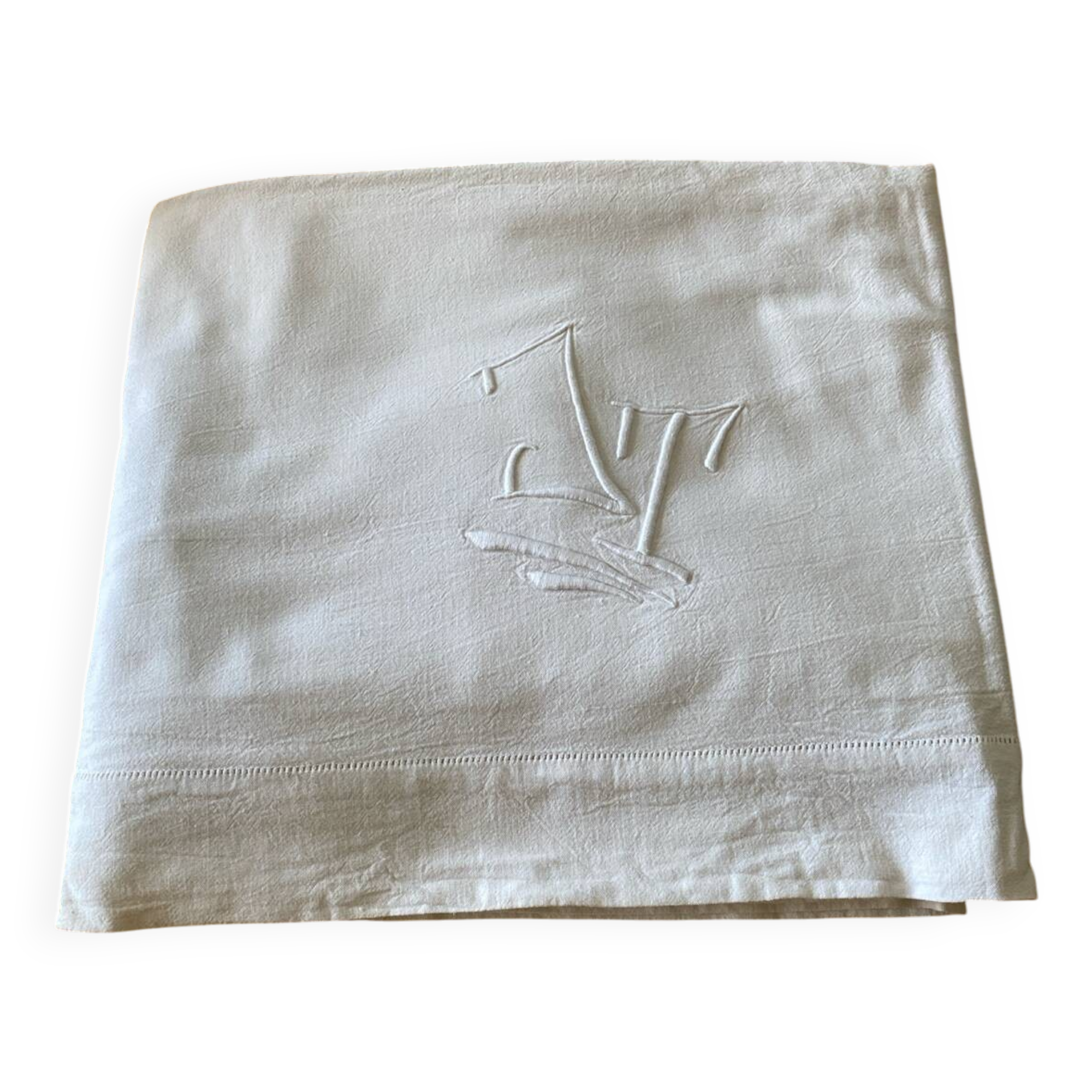 Antique JT monogrammed sheet