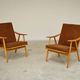 Pair of Boomerang Ton armchairs (Thonet) by Antonin Suman 1960