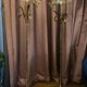 Set of two Maison Jansen style brass floor lamps from 1980.