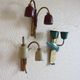 3 wall lamp, lily of the valley, from the 40s, vintage