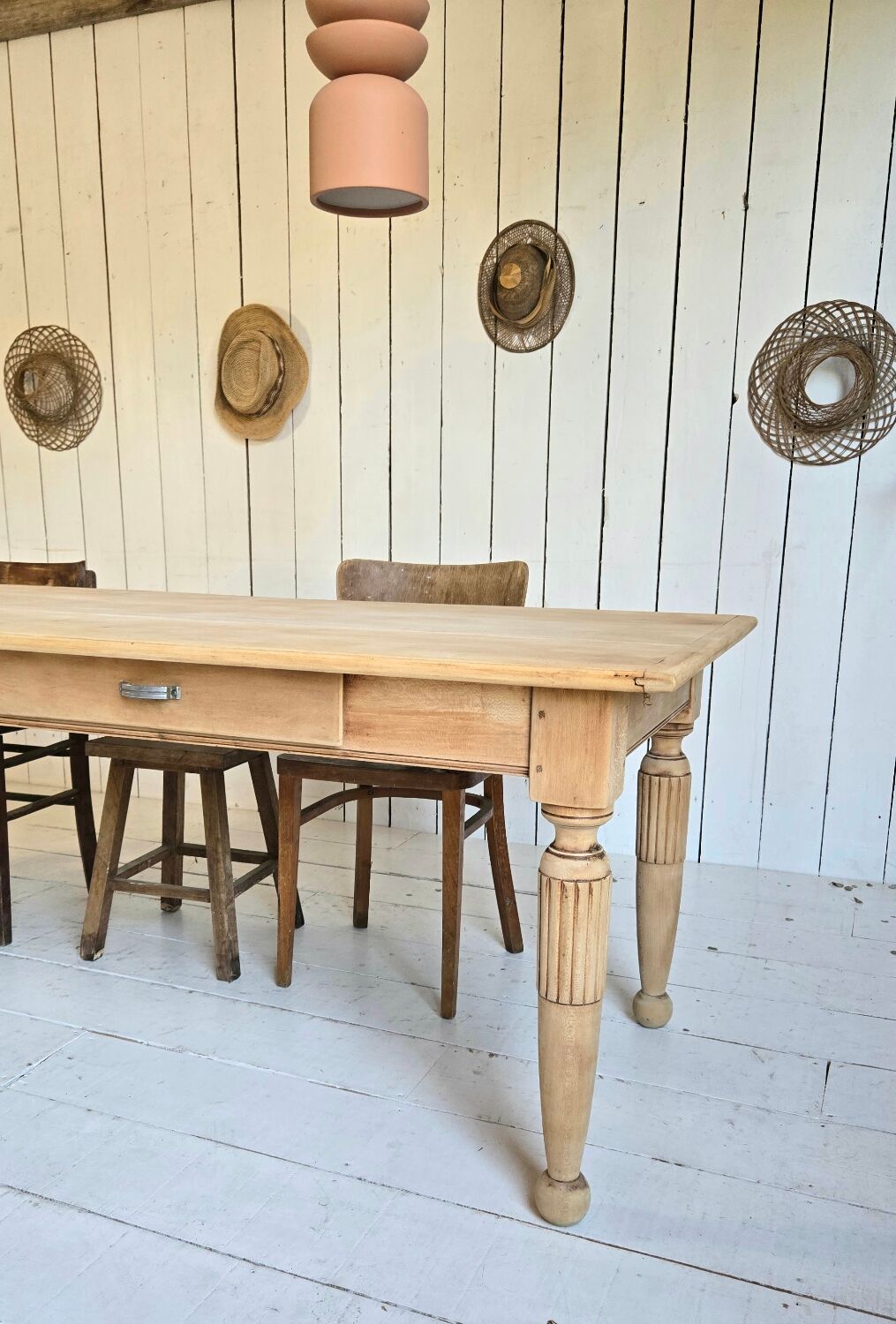 Table de ferme avec rallonges