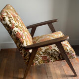Vintage armchair floral fabric