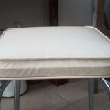 Vintage leather and chrome stool