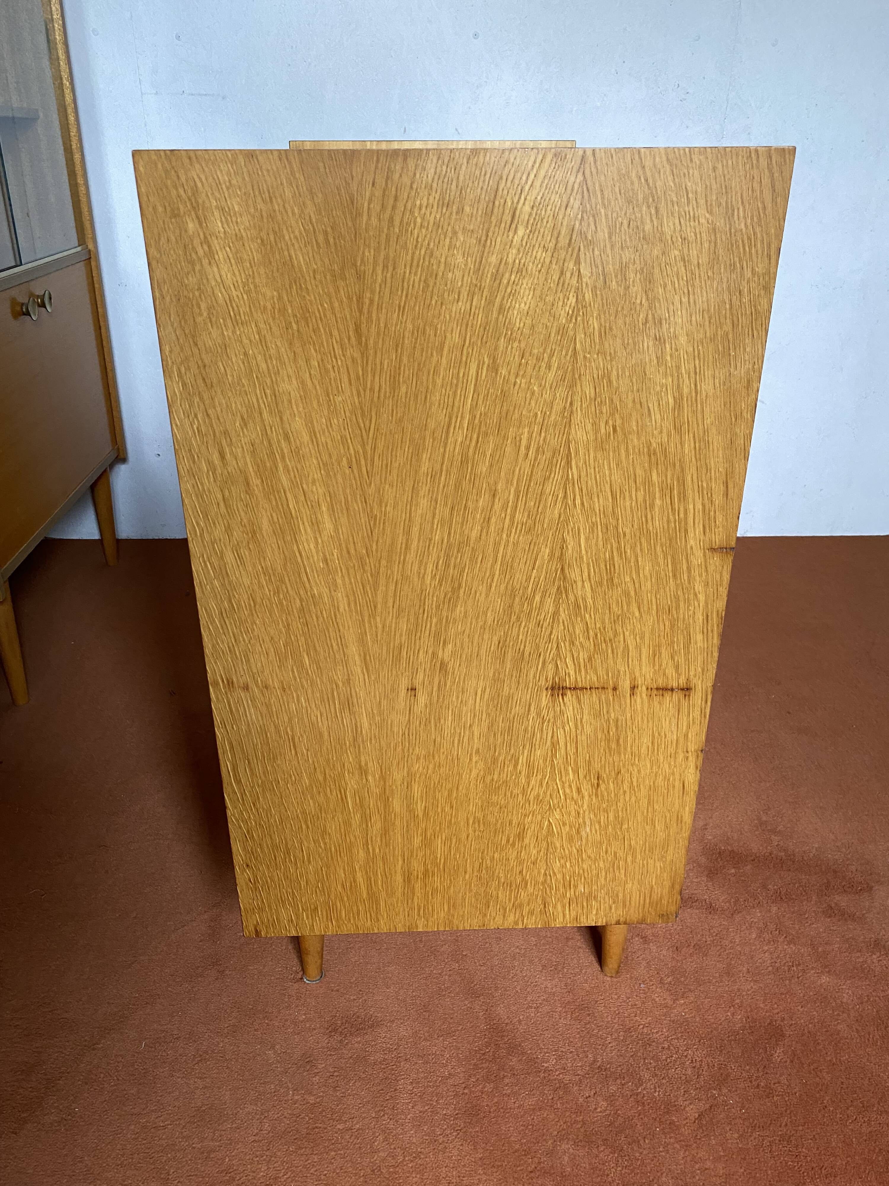Vintage light oak chest of drawers