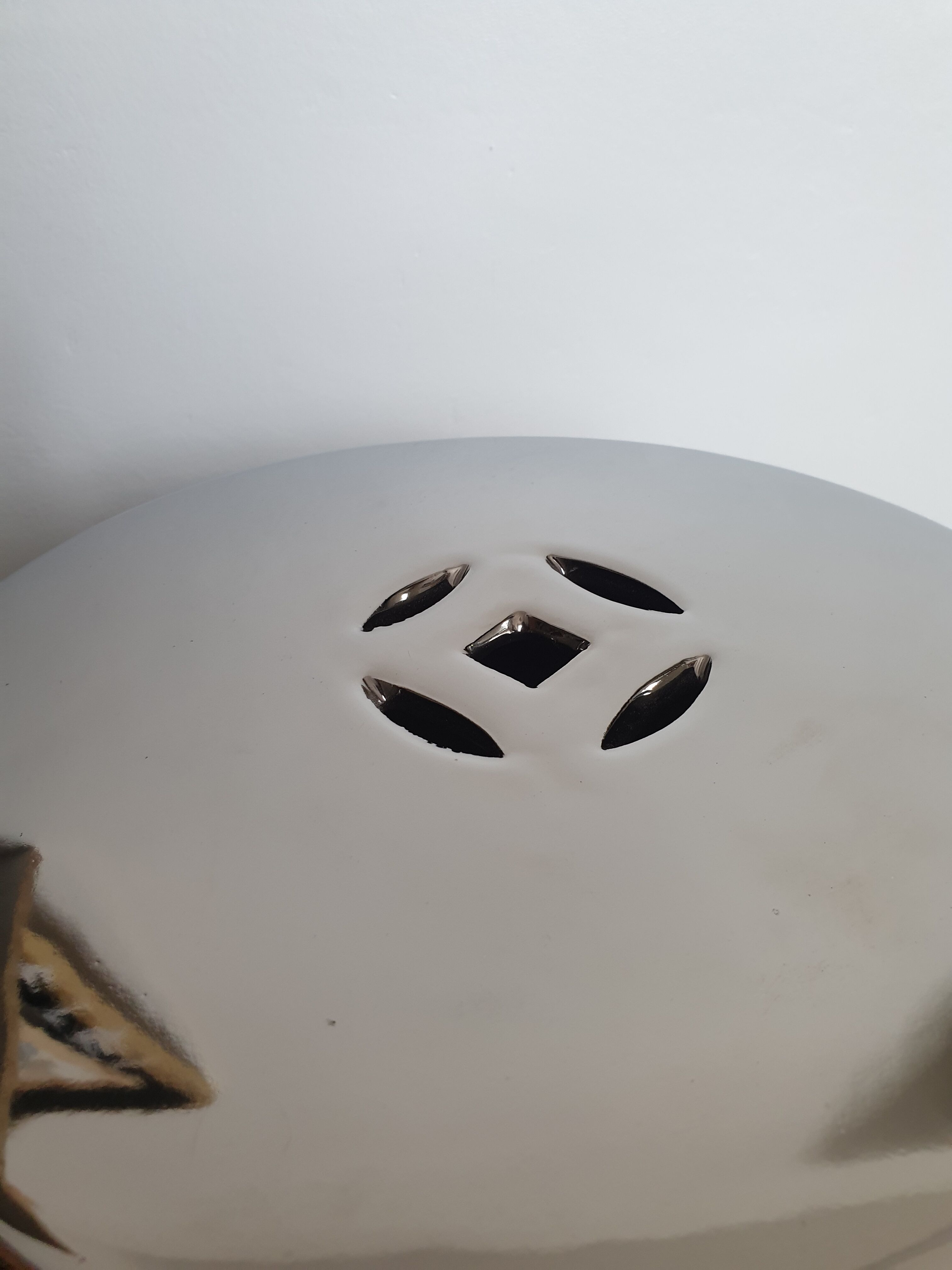 Chinese silver ceramic stool