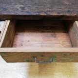Ancien établi vintage de menuisier en bois, déco industrielle