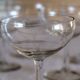 6 mouth-blown champagne glasses 50s
