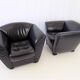 Cor zelda set of 2 leather armchairs by peter maly