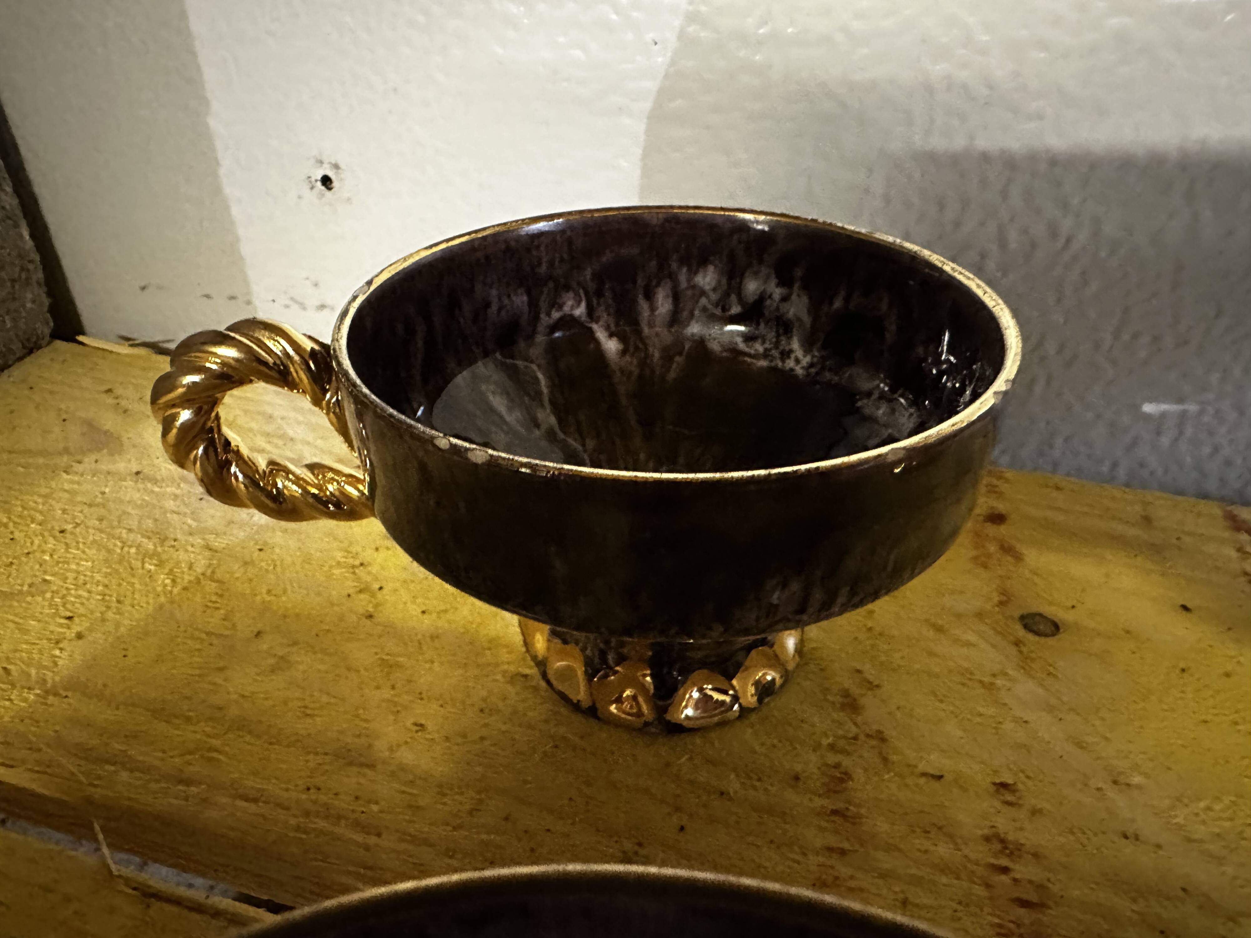 6 Maius-Giuge Vallauris ceramic teacups