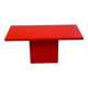 Vintage Italian Coffee Table in Red Granite with Silver Flecks, 1980s