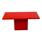 Vintage Italian Coffee Table in Red Granite with Silver Flecks, 1980s