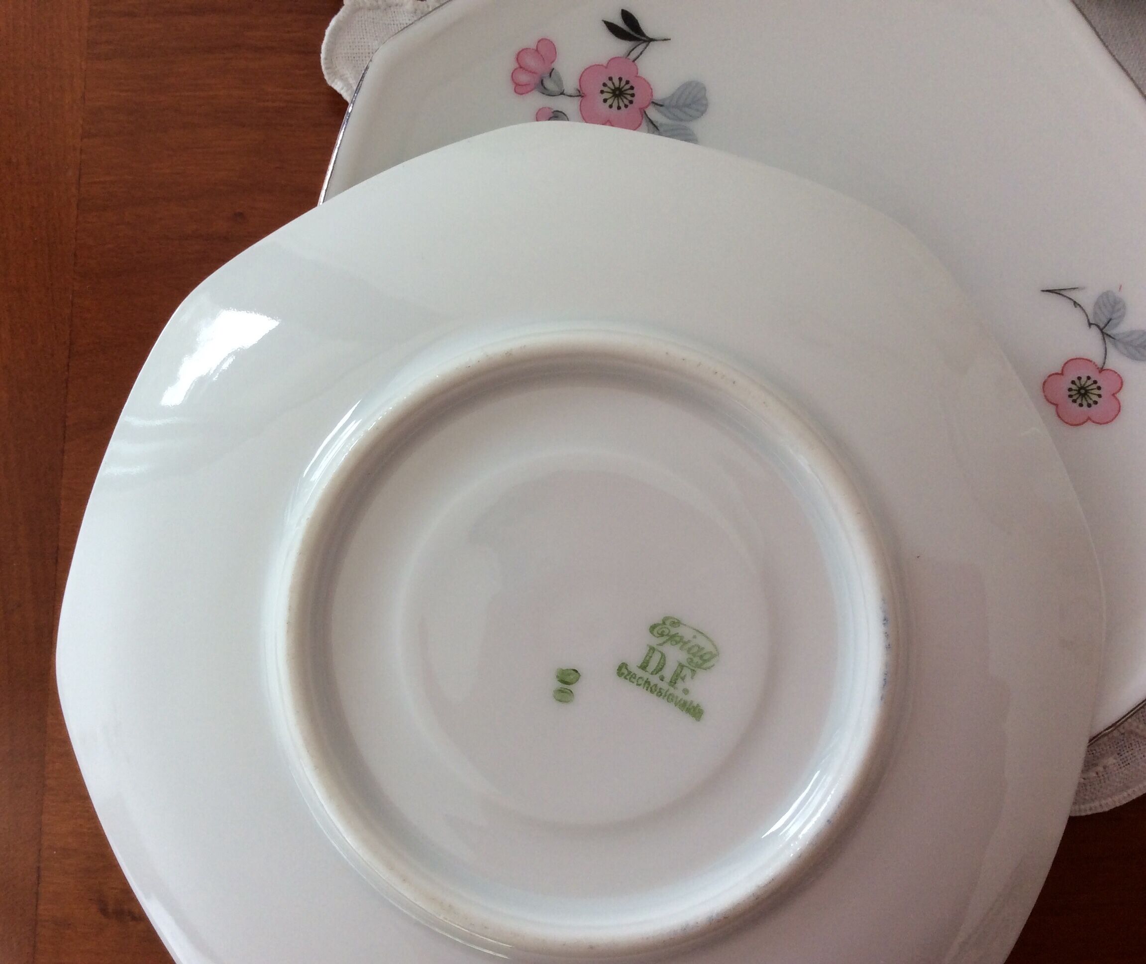 Fine porcelain coffee set EPIAGE D.F. Czechoslovakia of the 30s