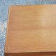 Curtained filing cabinet in golden blond oak 2 columns from the 1950s