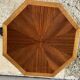 Vintage 1950s wooden tripod side table with octagonal top