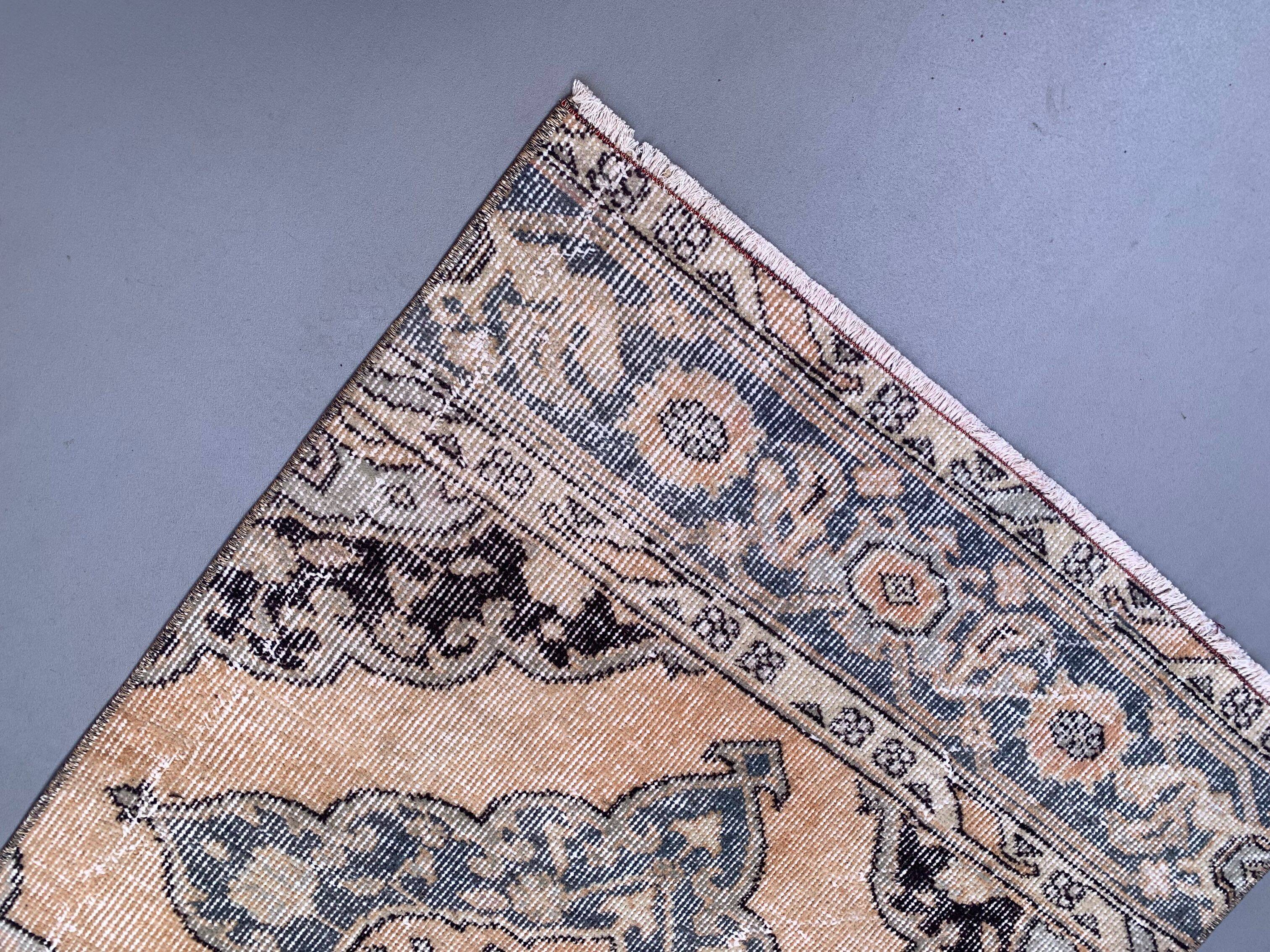 Distressed Turkish Runner 392x80 cm wool Vintage Tribal Rug