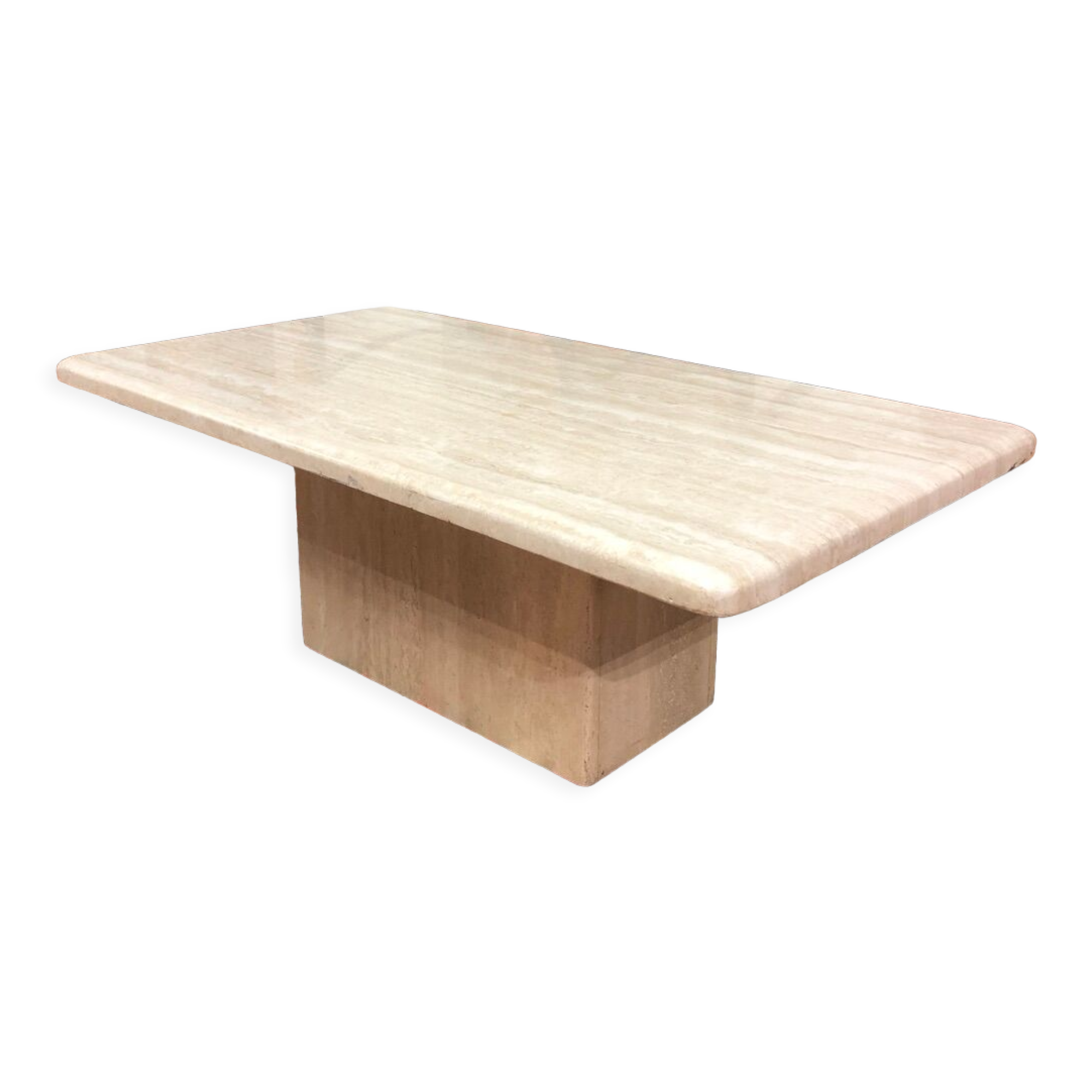 Travertine coffee table Italy 1970