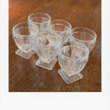 6 chiseled glasses