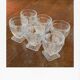6 chiseled glasses