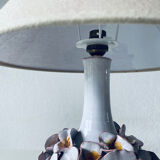 Terracotta lamp flower in relief