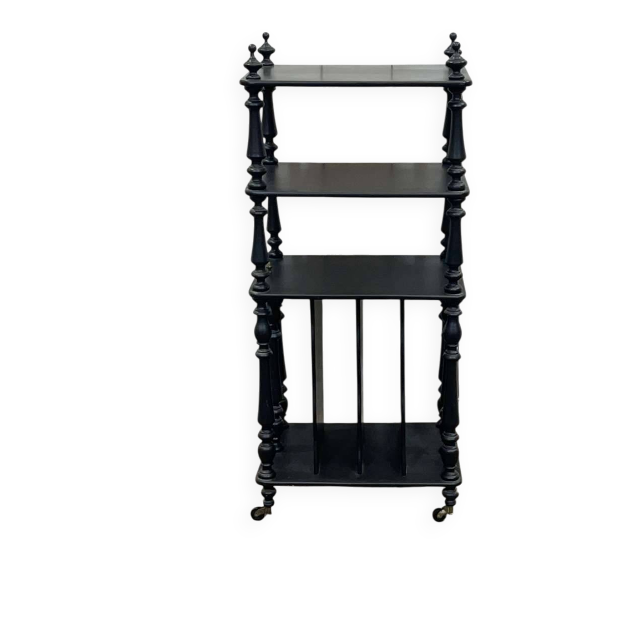 Blackened wooden music stand from the late 19th century