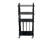 Blackened wooden music stand from the late 19th century