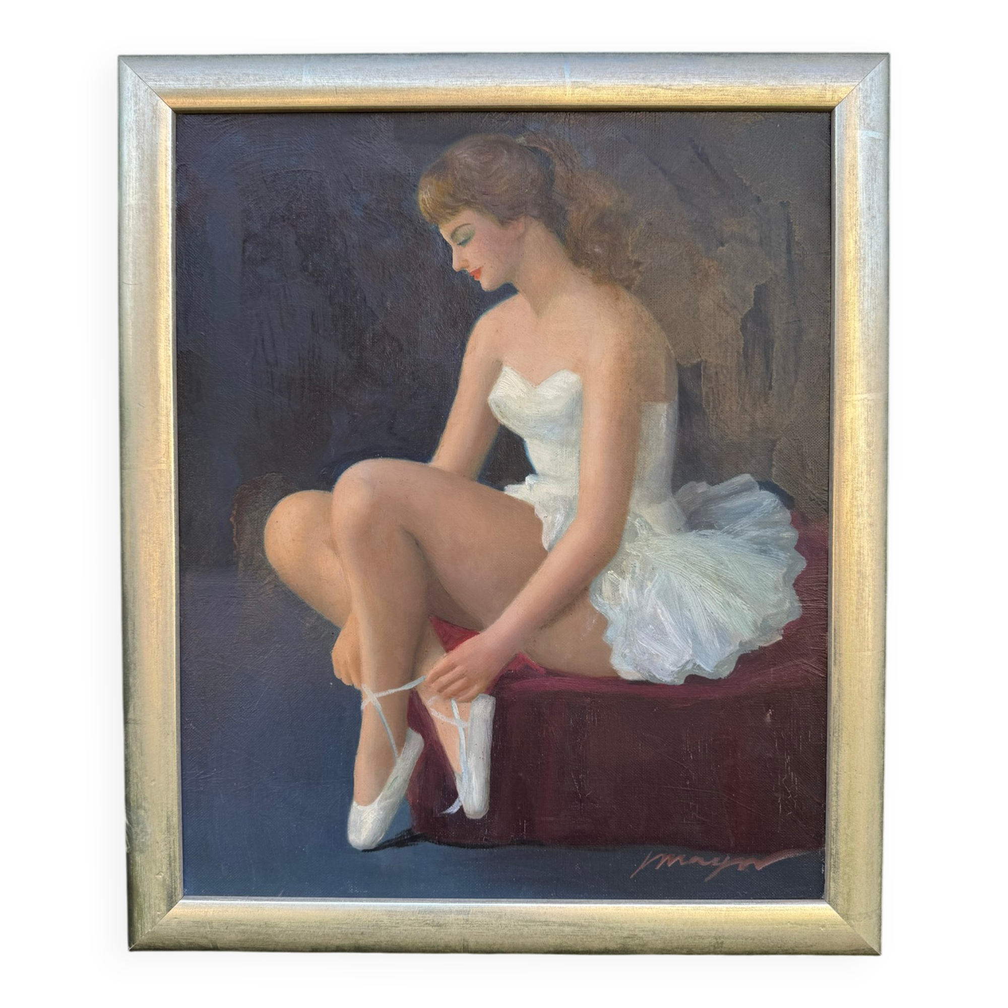 Tableau huile toile danseuse Joan MAYOR