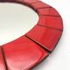 Vintage handcrafted ceramic mirror, 1970s