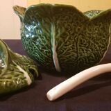 Old “cabbage” tureen with ladle.