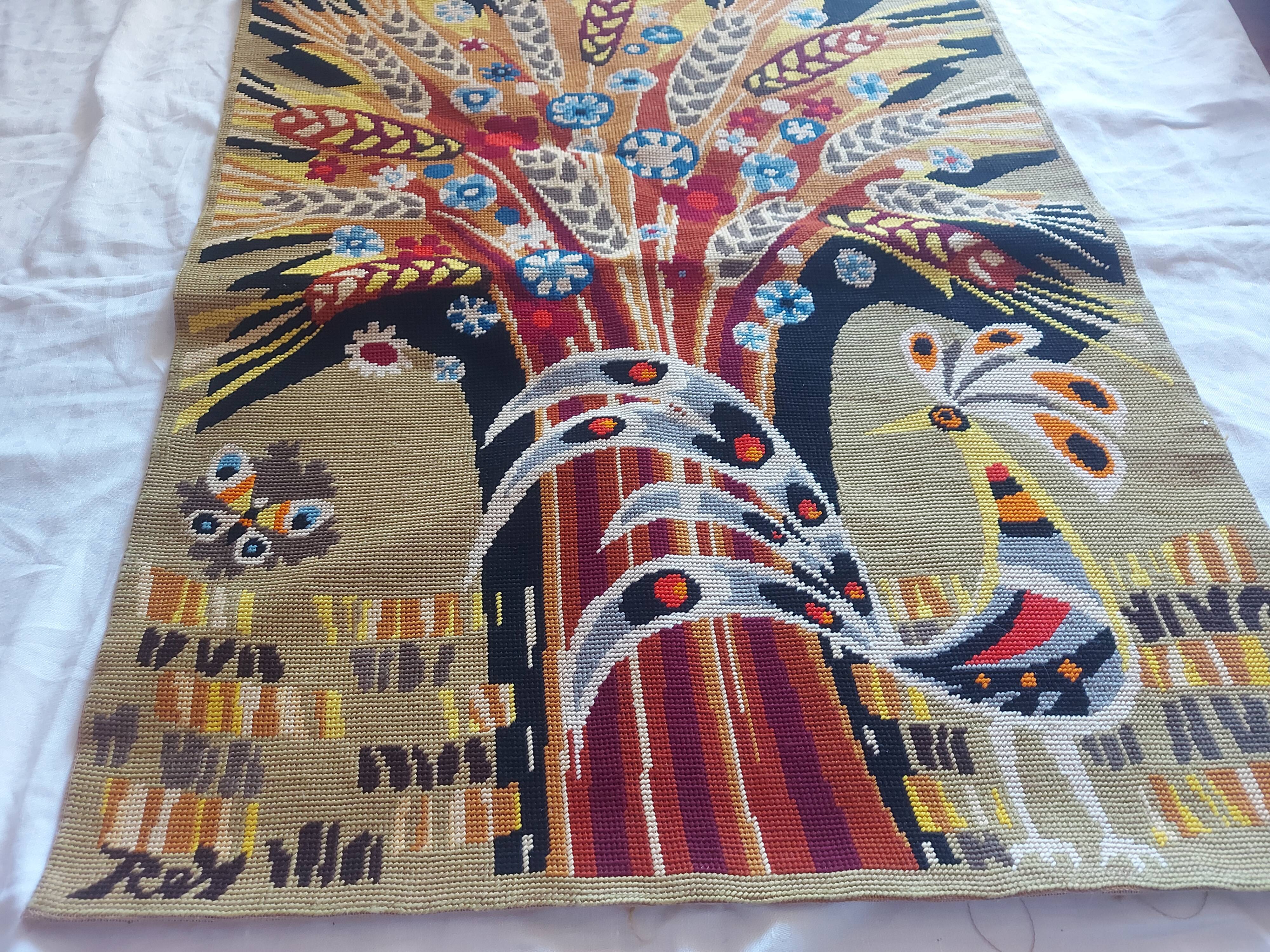 Tapestry with vintage canvas, Pierre Rey