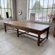 Solid walnut farmhouse castle table 1900 XXL