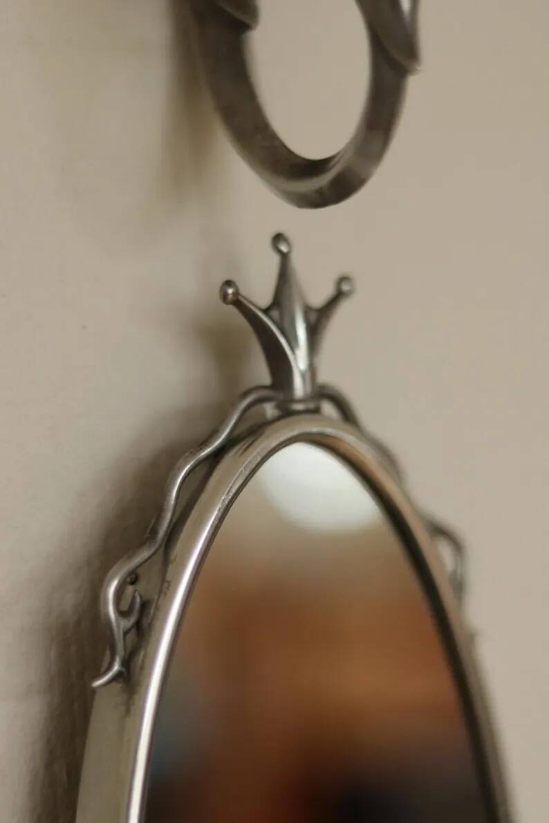 Pair of Mid-Century Tin Sconces with Mirror by Svenskt - Tenn, Sweden