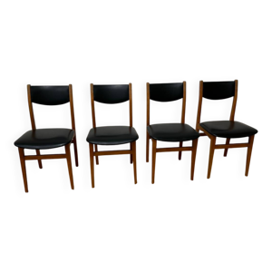 4 chaises scandinaves - teck
