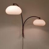 Space Age mushroom doublet arc wall lamp with , Dijkstra 1970s