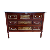 Commode de style Louis XVI en acajou et amarante