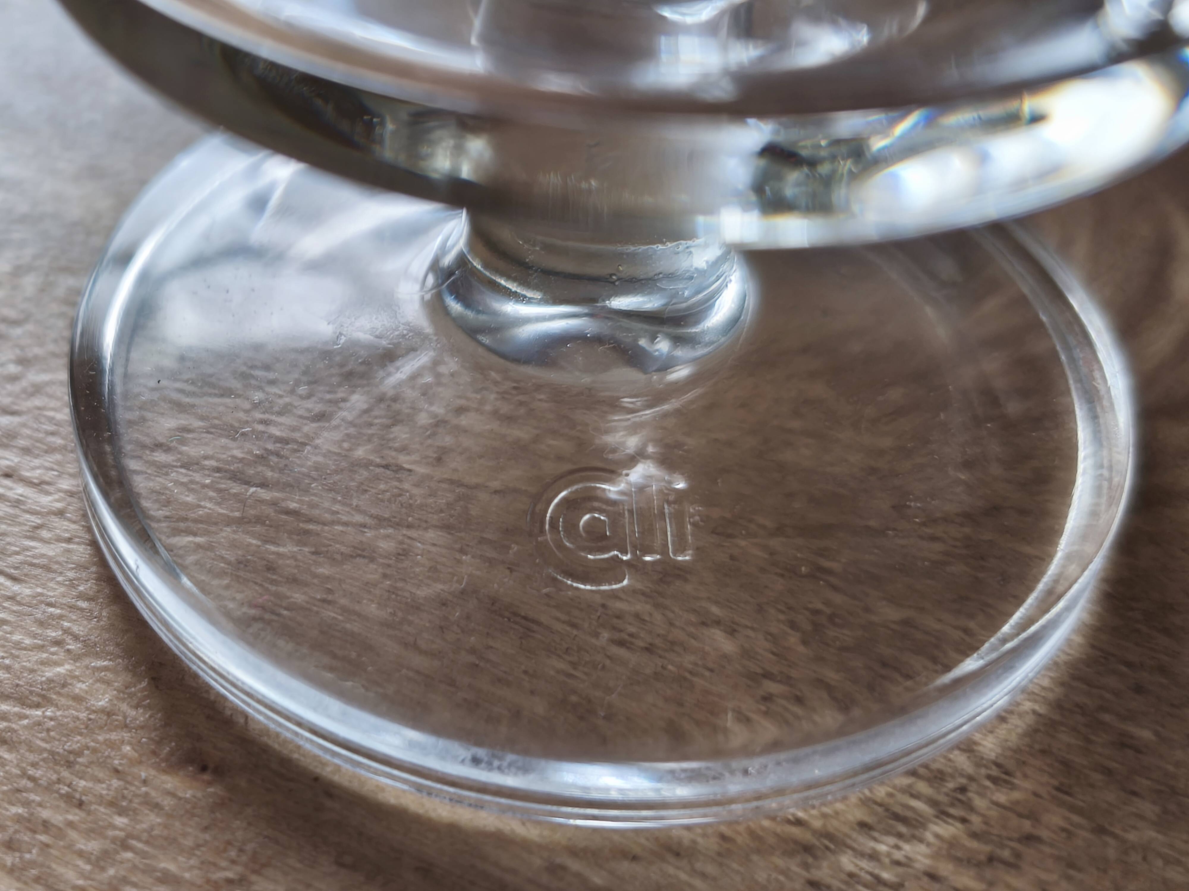 Set of 9 vintage Luminarc wine glasses, transparent Sweden model