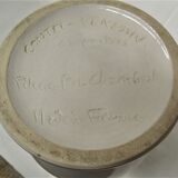 Pitcher ceramic white pitcher signed San pol