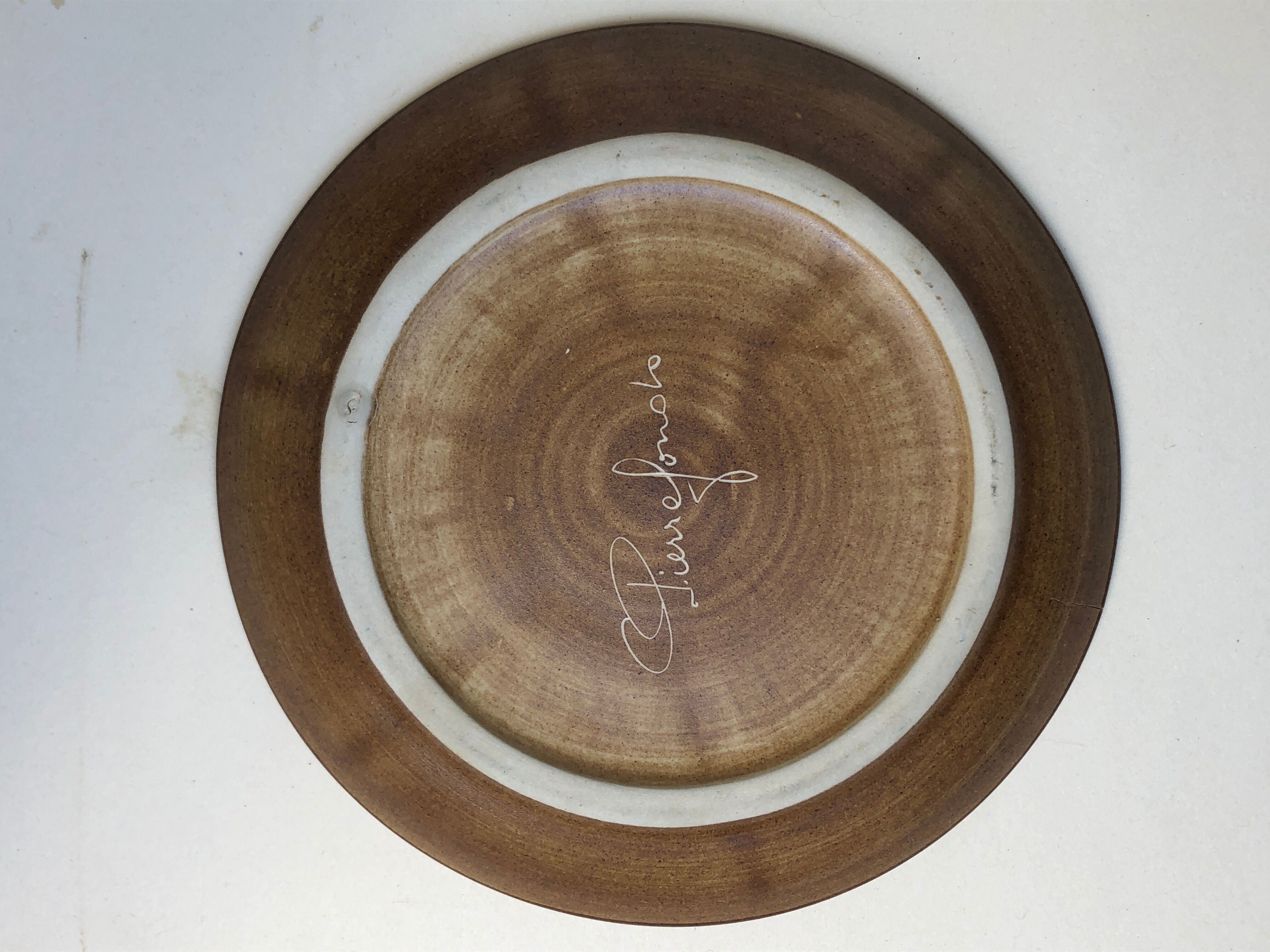 Set of 6 ceramic plates compartmentalized