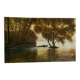 Fishing day, oil on canvas signed A. Parizy